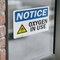 Signmission Oxygen In Use Sign With Symbol, 10 in W x Rectangle, Vinyl Decal OS-2PACK-NS-D-710-L-17097 - alternate 3